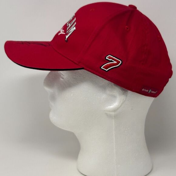 Jim Beam Racing Robby Gordon Signed Hat Baseball Cap NASCAR Strapback Red - Picture 4 of 10